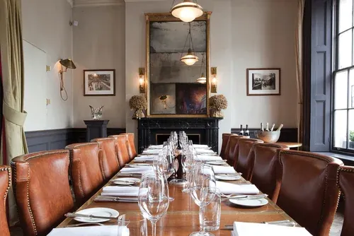 Bespoke restaurant interior by Studio Bernardi, warm materials and crafted atmosphere